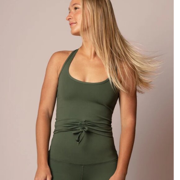Emily Hsu Designs Essence Eco Tank Top Basil BNWT Size M - Picture 1 of 6